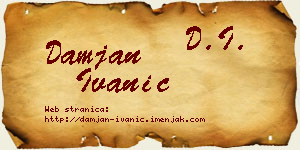 Damjan Ivanić vizit kartica